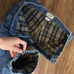 L.L. Bean flannel jeans 31x29